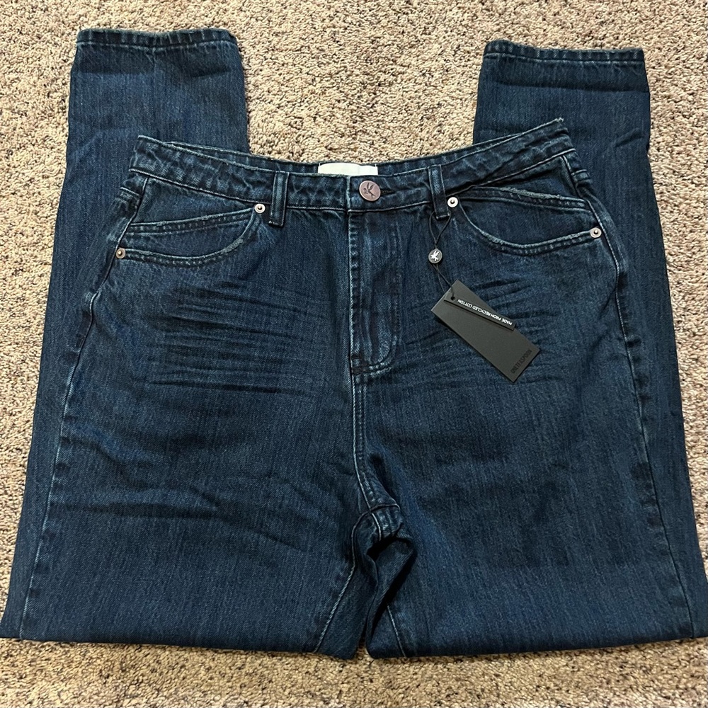 One Teaspoon Legend Mom Jean in Fox Black Size 33” NWT